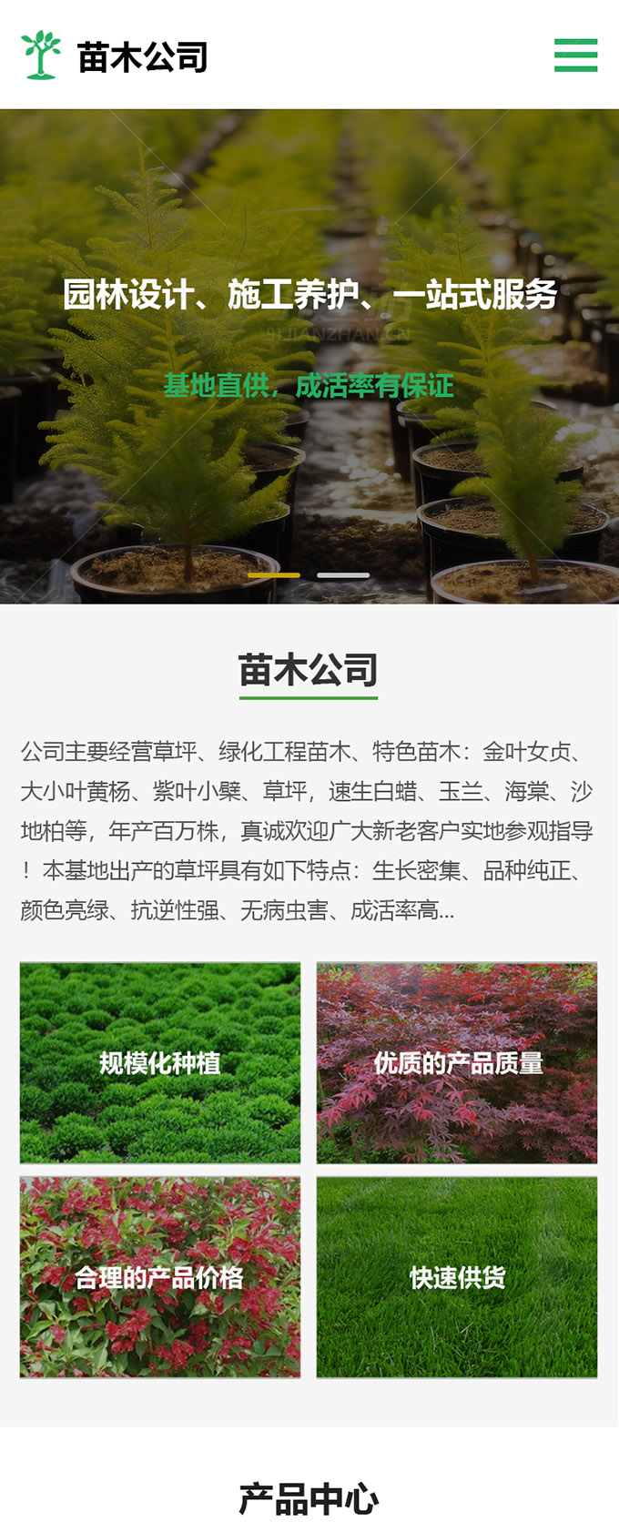 苗木网站建设